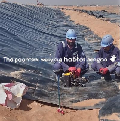 Projektlösung Kapazität Geomembran aus HDPE für Fischzuchtbecken 1 mm Dicke
