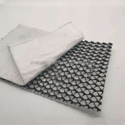 Maßgeschneiderte Länge Schwarz-Weiß Straßenbasis Drainage Net Geocomposite Compound Net 3d Geonet