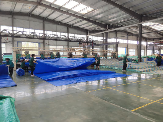 LDPE-beschichtete blaue PE-Tarnelle für Lkw-Ladung mit Wasserdichte PVC-Tarnelle