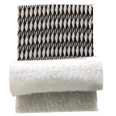 Schwarz-Weiß dreidimensionales Komposit-Drainage-Netzwerk Geonet Hdpe 5 mm Drainage Mat Nonwoven