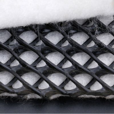 Dichte Polyethylen Kunststoff Abfluss Geonet mit Geotextilklebstoff 6 mm Dicke