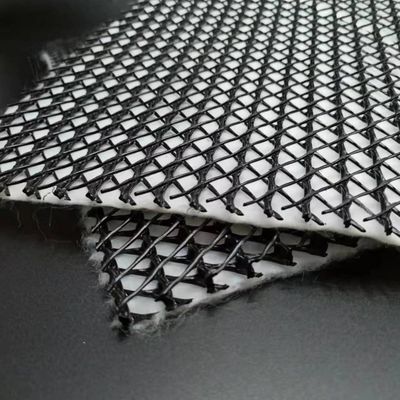 Geonet mit Geotextil in der Mitte 8 mm Dicke Schwarz Weiß Breite 4 m