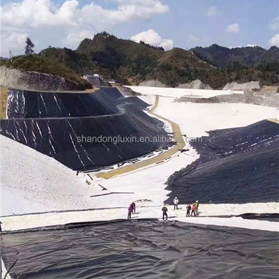 angepasste 1,5 mm HDPE-Film-Oberflächen-Geomembran für Behälter in Schwarz-Weiß-Grün-Blau