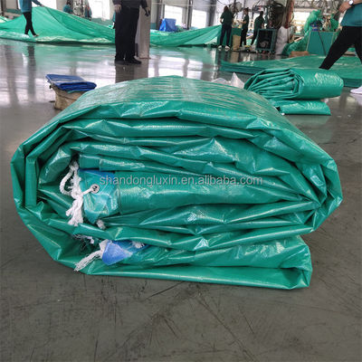 Streifende Tarpaulin-PE-Tarnelle in blauem PE-Tarnelle wasserdicht mit Streifen