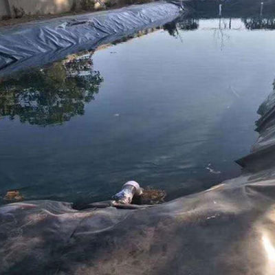 1 mm HDPE Geomembran-Teichfolien für das Damm-Teichprojekt in Singapur Wasserdicht Schwarz Blau