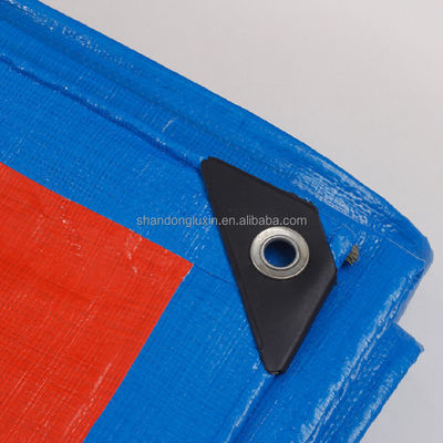 Zeltwand PE Wasserdichte Plane Schwerlast Blau/Orange mit UV-Blocker und Langlebigkeit