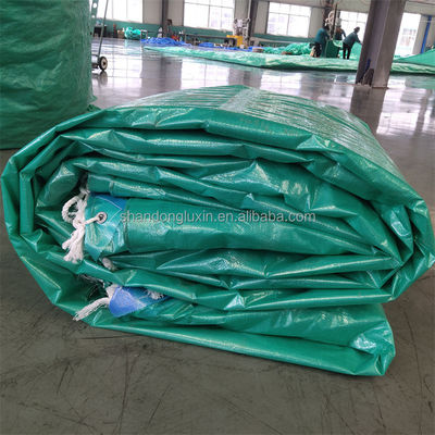 Lastwagen Schwerlast-Poly-Tarp-Bedeckungen Beschichtet Wasserdicht Blau Camping Sonnenschatten Rollen-Tarp