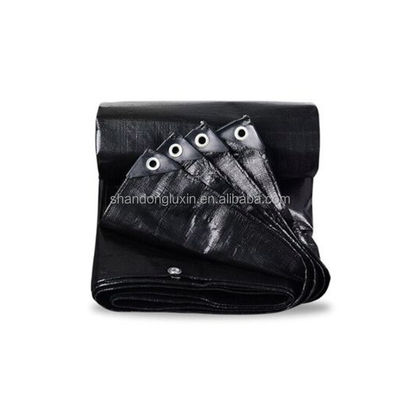 Schwarze Tarpaulin mit 500D-1500D Garnzahl Wasserdichte Tarpa Schwerstoff HQ 250 g/sm