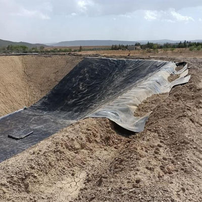 Glatte Oberfläche Geomembran mit hoher Dichte 1 mm-3 mm Dicke für Teichdamm und Lagune Liner