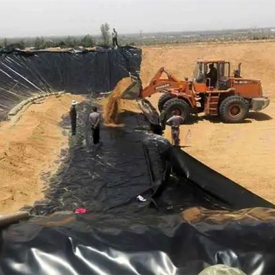 Korrosionsbeständige, doppelt glatte Oberfläche 0,5 mm HDPE-Geomembran für die Fischzucht mit Garnelen