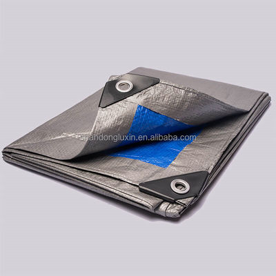Leichtgewicht, wasserdicht, PE-Platte, Blau-Sliver-Plastikblech für Campingplatten