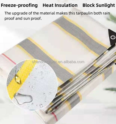 Stripe-Style Pe Tarpaulin 100% Jungfrau Kunststoff Wasserdichte Tarpen für den Schutz im Freien