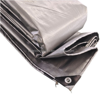 PE Tarpaulin Silbergrau FAW 160g für regendichte Zelte und Markise 2-11m Breite