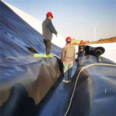 2 mm Geomembran HDPE-Glanzfischbeckenfolie für Anti-Leckage-Wasser an Deponien
