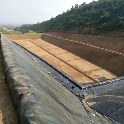 1.5mm glatte schwarze HDPE-Geomembran für die Außenumgebung Fisch Teich Liner Wasserdicht