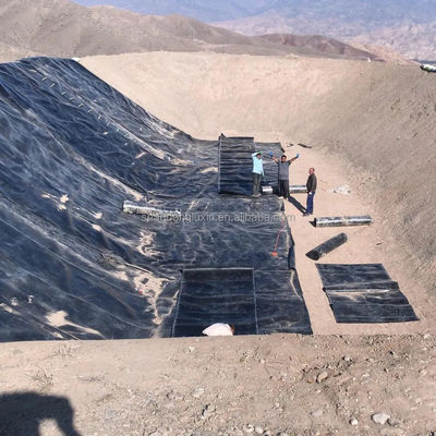 50-100m Länge Weiße HDPE-Damm-Liner-Geomembran für die Aquakultur Fischfarm 1 mm Dicke
