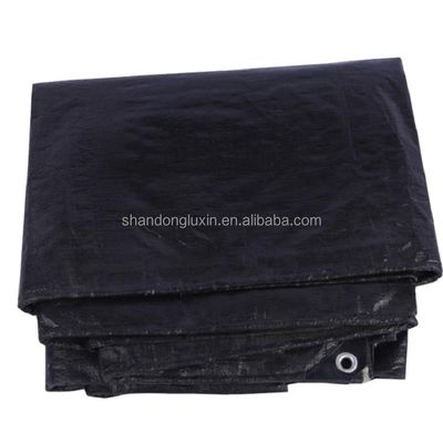 Leichtgewicht 200 GSM Schwarze Tarpaulin Rollen Breite 2-12m geeignet für verschiedene Oberflächen